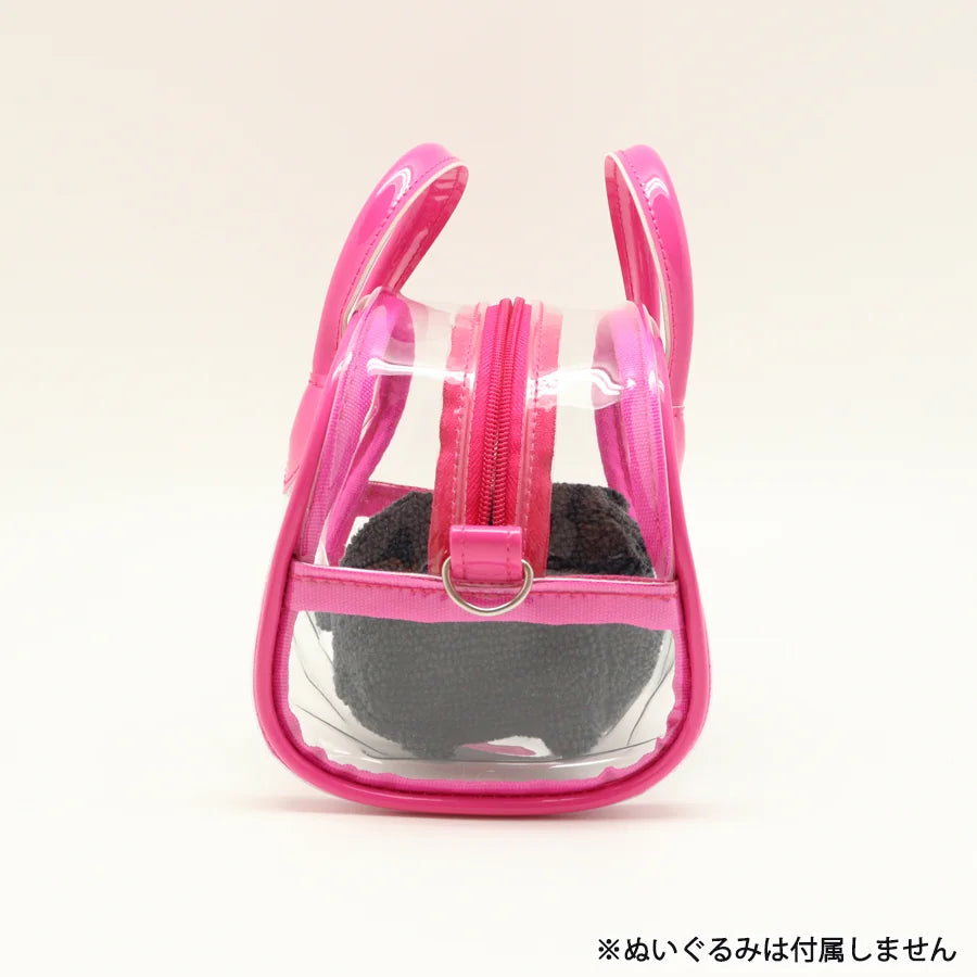 ボストン型クリアぬいポーチ ピンク (CONC-OE01)