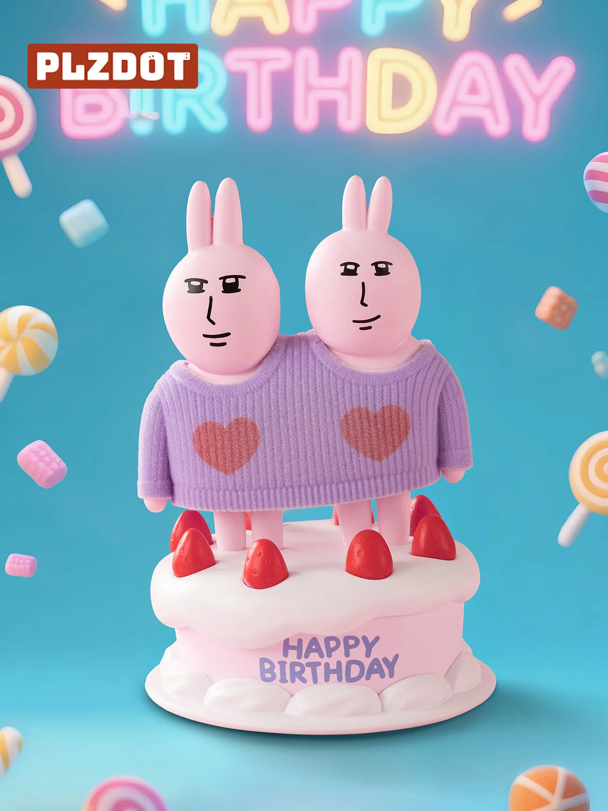 PLZDOT ピンクうさぎ ハッピーマインドシリーズ ブラインドボックス《BOX 6個入り》