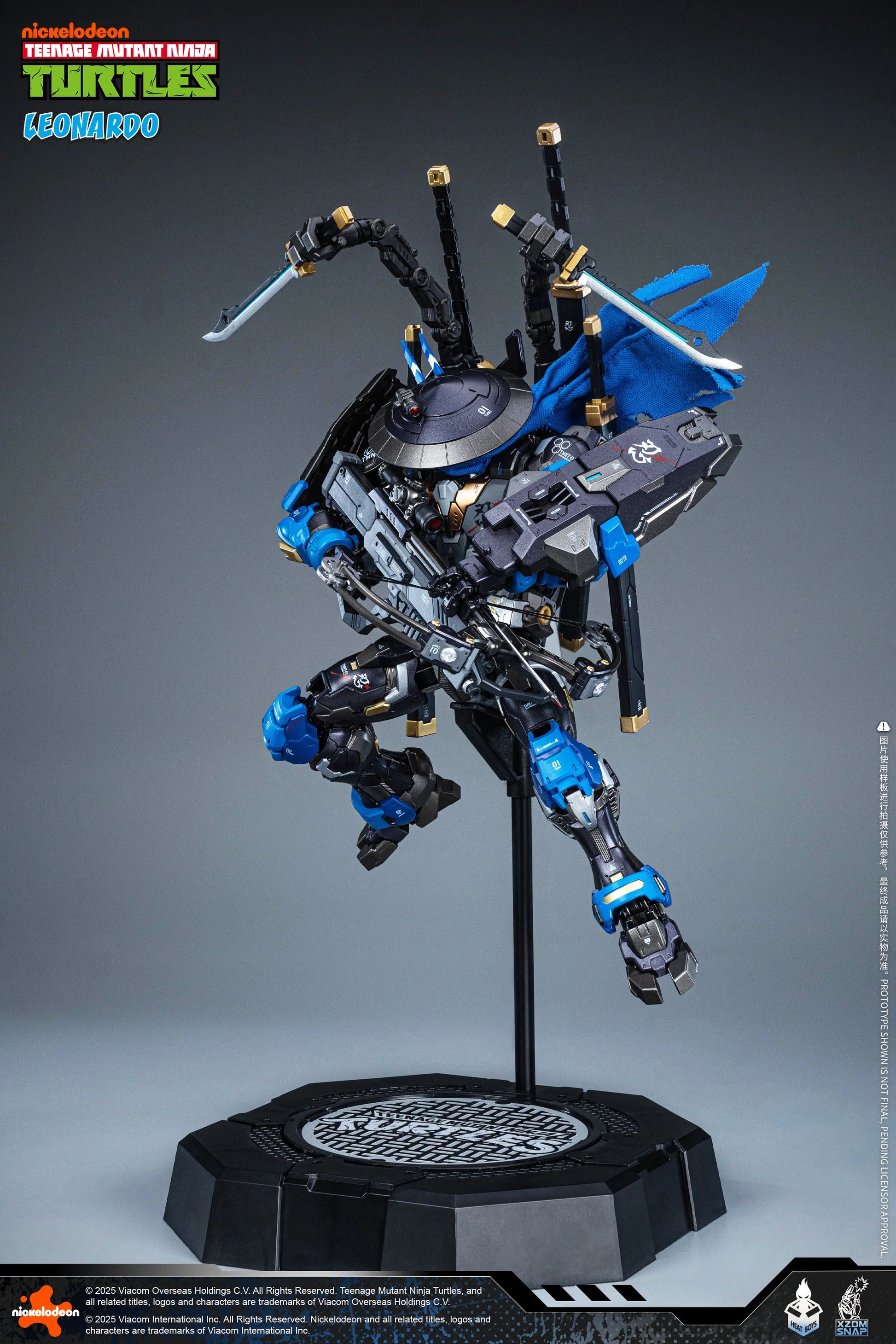 HEATBOYS HB0071 レオナルド 合金可動フィギュア (40周年記念Ver.) - ティーンエイジ・ミュータント・ニンジャ・タートルズ
