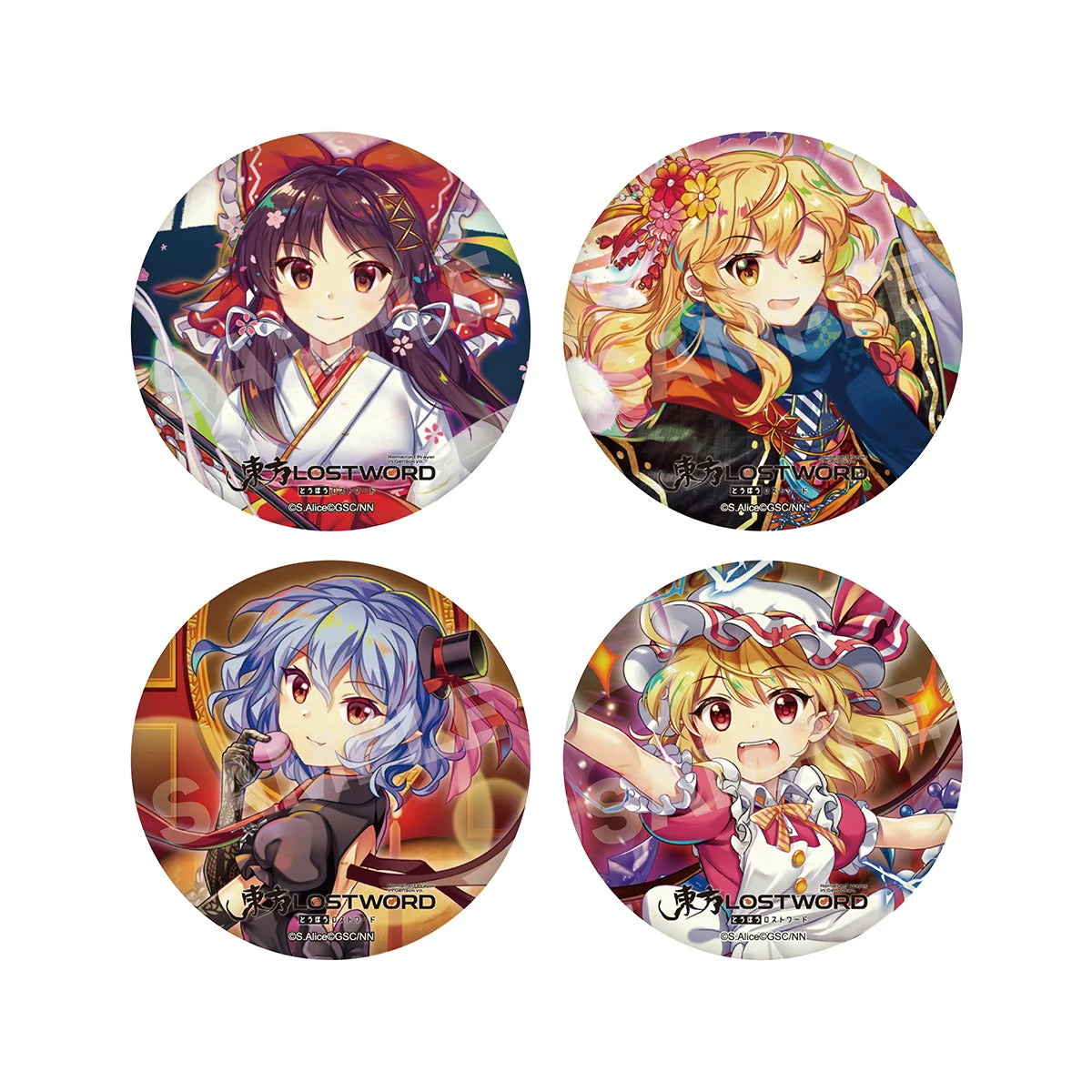 和紙缶バッジ 01 - 東方LostWord《BOX 8個入り》